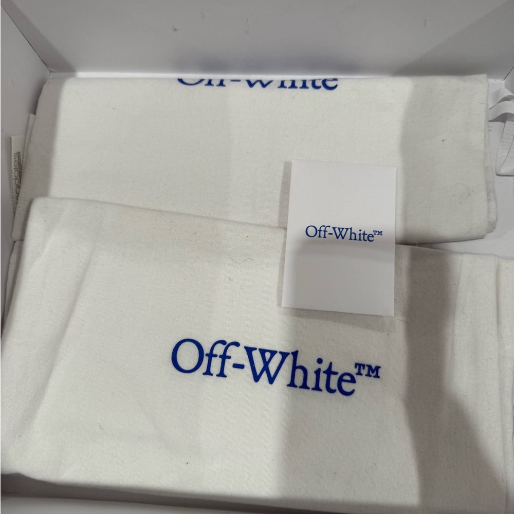 Off-White White and Olive Sneaker Detail